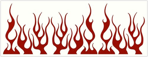 LiteMark Reflective Lemon Yellow Assorted 4 Inch Flames Sticker Decals for Helmets, Bicycles, Strollers, Wheelchairs and More - Pack of 9