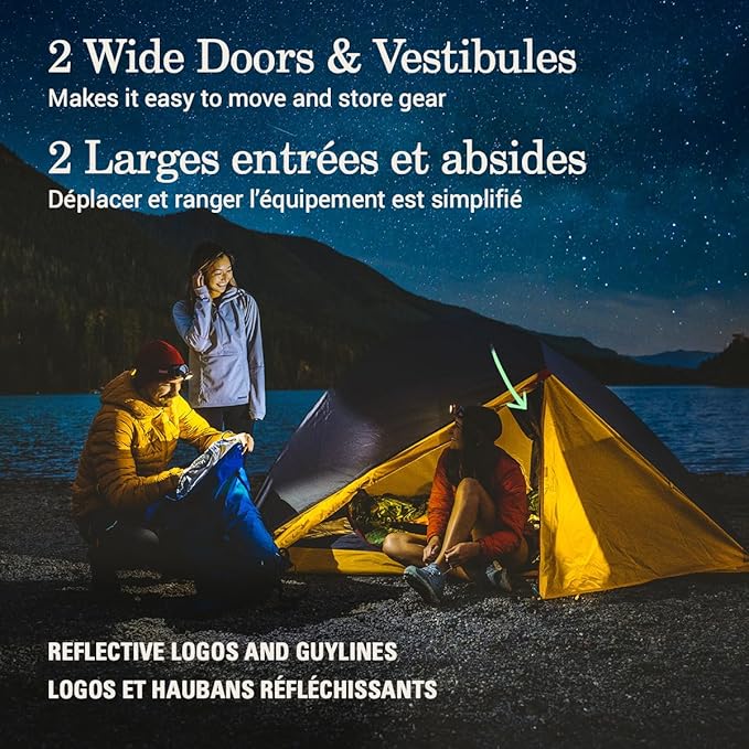 Coleman PEAK1 Premium Backpacking Tent, Waterproof Fabric with 2,000mm Waterhead Rating can Withstand Winds up to 45 MPH; Wide Door, Star View Window, & Footprint Included, 1/2/3/4/6 Person Tent