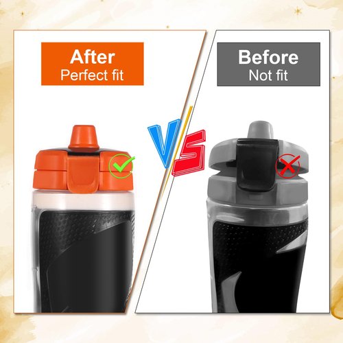 PEUTIER 2pcs Water Bottle Lid Clips, Replacement Lid Clip Bottle Cap Fastener Fit for Gatorade GX Sports Water Bottle Accessories (Orange)