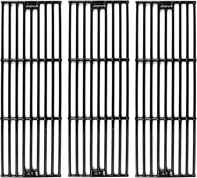 Hisencn Porcelain Cast Iron Cooking Grates for Char-Griller Duo 5050, 3001, 5650, 3008, 3030, 3725, 4000, 2121, King Griller 3008 5252, 19.75'' Grill Grates for Char Griller 5050 Replacement Parts