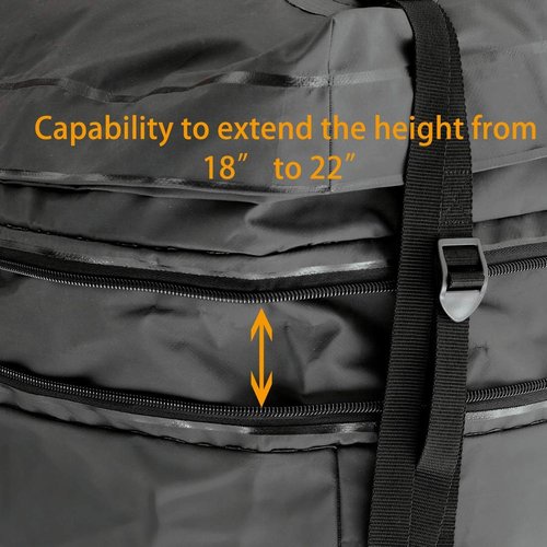 CZC AUTO Expandable Hitch Cargo Carrier Bag 9.5 cu. ft Extends to 11.6 cu. ft, Waterproof/Rainproof/Weatherproof, for Car Truck SUV Vans' Hitch Trays Hitch Baskets, Safe Steady Durable Soft Black