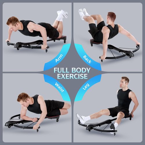 Home Gym, 6-in-1Multi-Functional Exercise Equipment, upper body Strength Training and Full Body Core Workout, Adjustable Ab Trainer Machine, Best Home Workout.(Matte black）