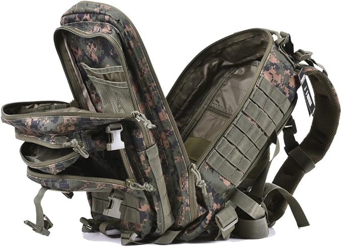 REEBOW GEAR Military Tactical Backpack Small Molle Assault Pack Army Bug Bag Backpacks Rucksack Daypack (Woodland Camo)
