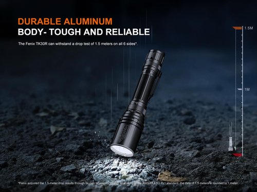 Fenix TK30R 1640 Yards Long Throw Tactical LEP Flashlight, USB-C Rechargeable Long Runtime with Lumentac Organizer