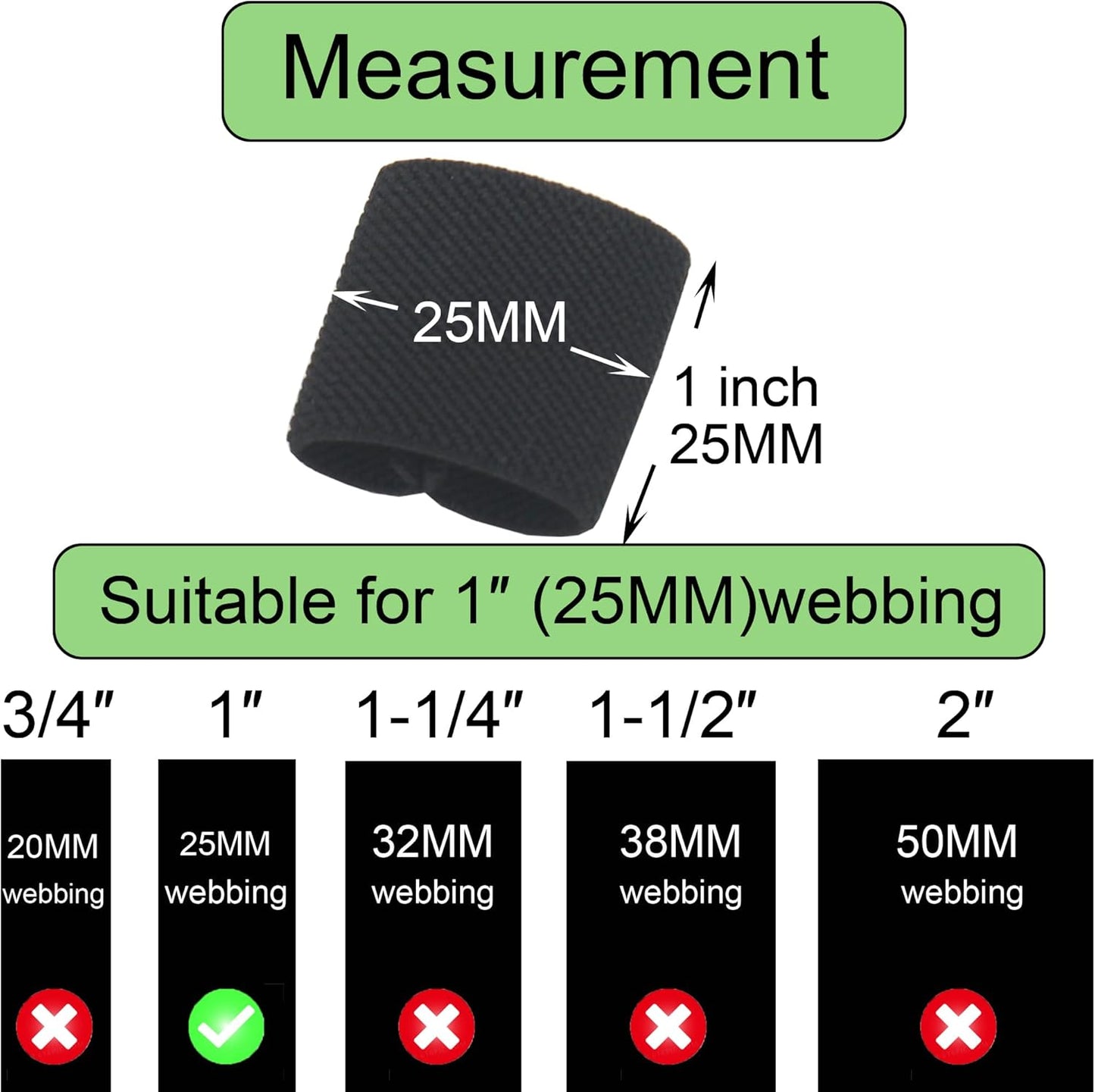YYST Tactical Elastic Web Belt Loop keeper (Black) 10/PK for 1'' wide Belt