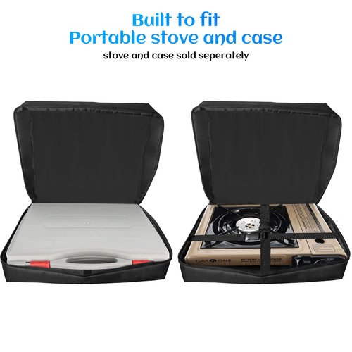 Portable Camping Stove Carry Bag for Portable Butane Stoves and Dual Fuel Stoves,Gas Tank Protective bag,600D Oxford Fabric Waterproof,Mini Tank Accessories,for Outdoor Camping,Cooking,Travel,Picnic