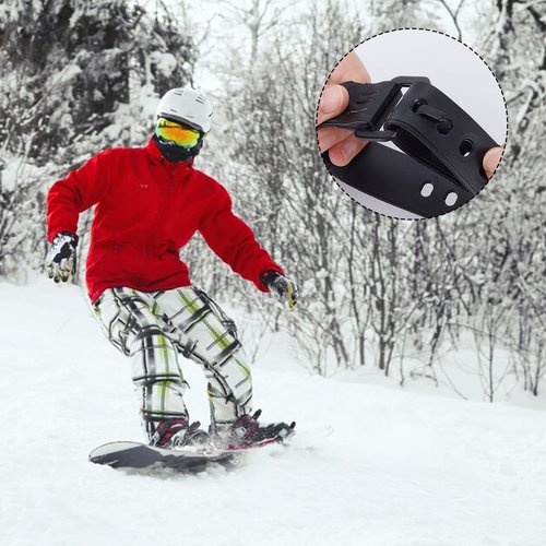 NICENEEDED 4 Pack 18 Inch Snowshoe Strap Kit, Adjustable Ski Boot Wraps Ties Multipurpose Snowshoes, Portable Shoe Grippers Replacement Straps for Women Men