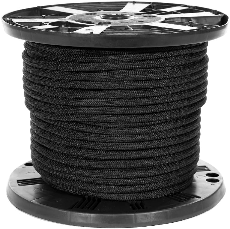 Paracord Planet Black Diamond Weave Shock Cord - Available in 1/8, 3/16, 1/4, 3/8, 1/2, and 3/4-inch Diameters - Various Lengths