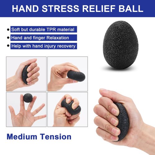 XPRT Fitness Grip Strength Training Kit – Hand, Finger and Forearm Exerciser Set of 5 for Grip Exercise, Stress Relief, and Recovery - Improve Hand Extension & Strengthen Fingers