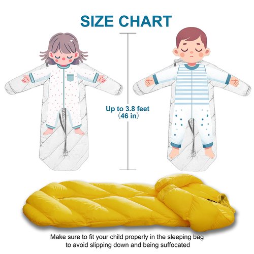 AZITREK T40 Toddler Sleeping Bags Boys Girls |Ages 2-4| Puffy Kids Sleeping Bag Camping Sleepovers |up to 46 in| Lightweight Compact Comfort for Indoor Outdoor | Machine Washable (Autumn)