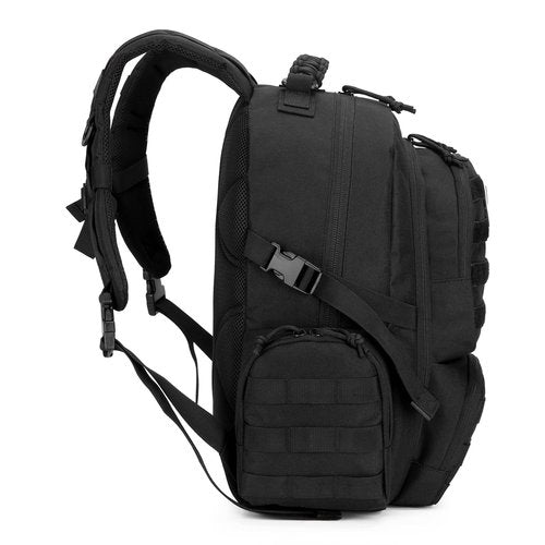 W WINTMING 30L Military Tactical Backpack for Men 3 day Assault Pack Molle Daypack Army Hiking Rucksack (Black)