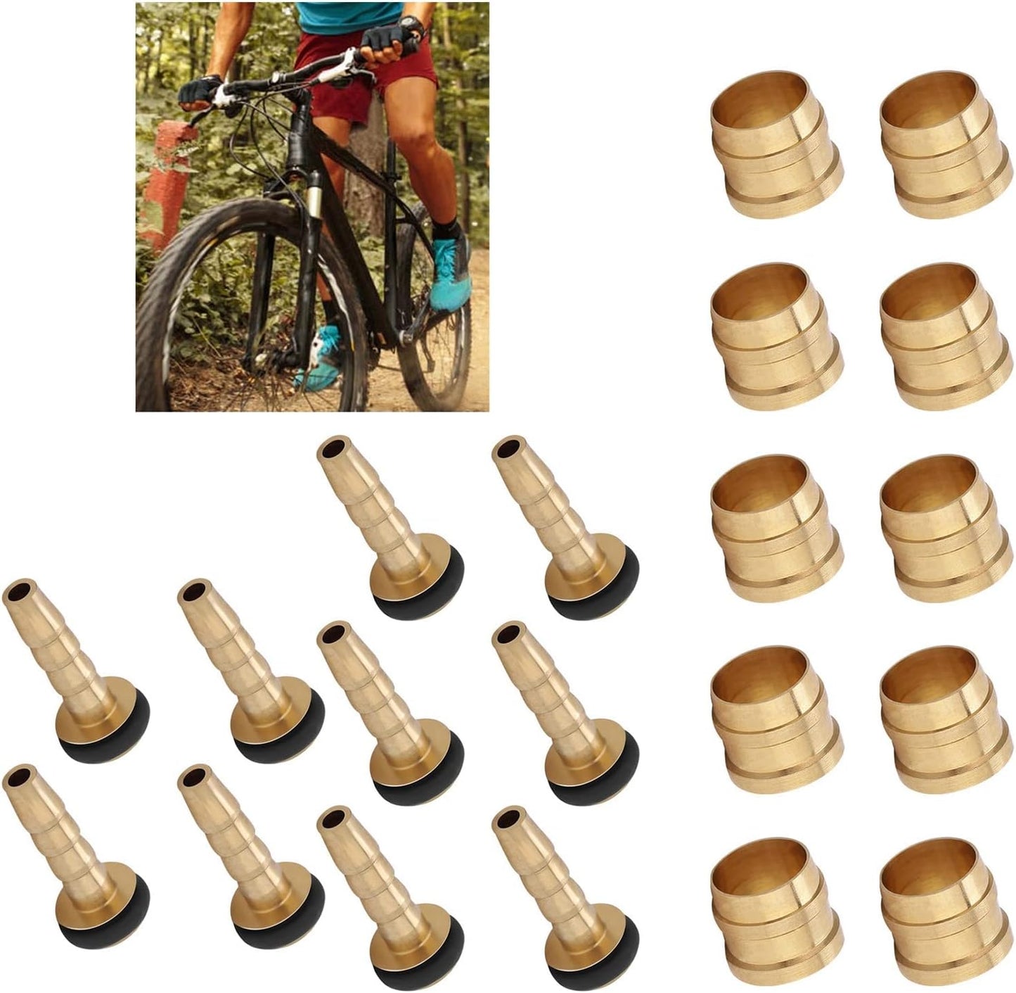 Tektro Olive Hose Olive Insert Bike Disc Brake Hose Insert,10 Set Hydraulic Disc Brake Hose Olive Connector Insert For Replacement Part
