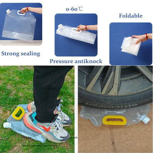 Collapsible Water Bag,Large Capacity BPA-Free Travel Water Bladder,Lightweight Durable Emergency Water Storage, Portable Folding Water Bladder for Cycling Backpacking Picnic Camping Barbecue