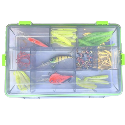 Kulport Tackle Boxes Plastic Storage Organizer Box with Removable Dividers,3600 Tackle Tray and 3700 Tackle Trays,Lure Box and Terminal Tackle Storage,4 Packs Tackle Trays-grey