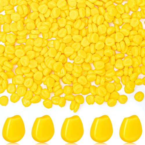 Syosisny 500pcs Floating Fishing Lures - Soft TPR Artificial Baits with Real Corn Scent, Yellow Elastic Fake Corn Baits for Carp, Catfish, and Versatile Freshwater & Saltwater Fishing