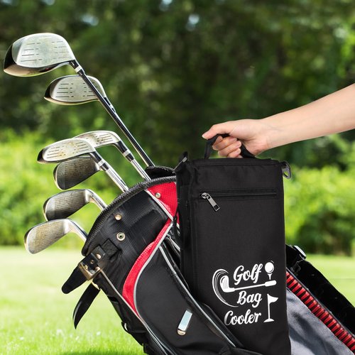 WRINGKIT Golf Cooler Bag, Soft Sided Insulated Cooler Golf Bag, Keeps 6 Beer Cans or 2 Wine Bottles Cold for Hours, Golf Bag Beer Cooler Sleeve, Fits Discreetly in Golf Bags, Golf Accessories for Man