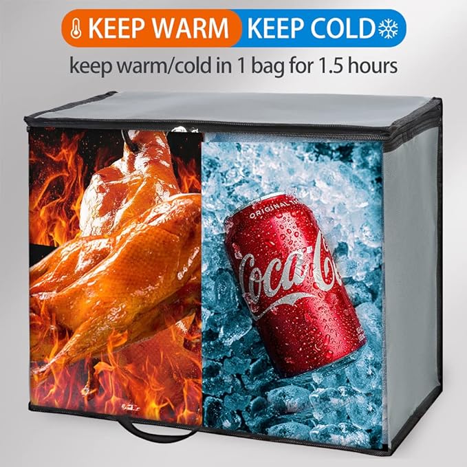Insulated Reusable Grocery Shopping Bags, 4 Packs