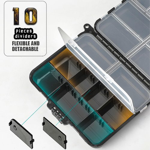 Tcakelox 5 Pack Mini Plastic Tackle Boxes for Small Tackle Box Organizer, Ideal for Fishing Storage Containers, Kayak Fly Boxes Large
