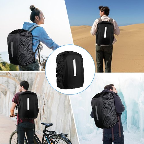 Waterproof Backpack Rain Cover with Reflective Strip, Portable Anti Slip Rain Cover for Backpack, Waterproof Ultralight Backpack Cover for Hiking, Camping, Traveling (26-40L)