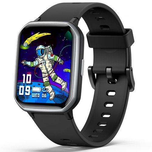 teslahero Kids Smart Watch for Boys Girls,Children Fitness Tracker with Heart Rate Sleep Monitor,Waterproof Activity Tracker Pedometer Step Counter for Fitbit Android iPhone (Black)