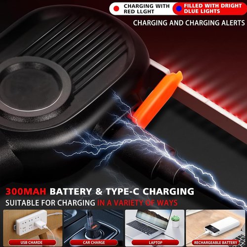 CTHDZSW Bicycle Tail Light - Meteor Night Safety Cycling Light, USB Rechargeable, Waterproof, Multiple Modes, Suitable for Most Seat Posts (Red)