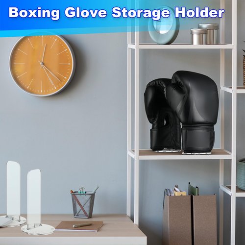 Cosmos 1 Pair Boxing Glove Holder Rack Boxing Gloves Display Stand Sports Gloves Vertical Display Rack Desk Stand, Acrylic Stand & Withstand Design