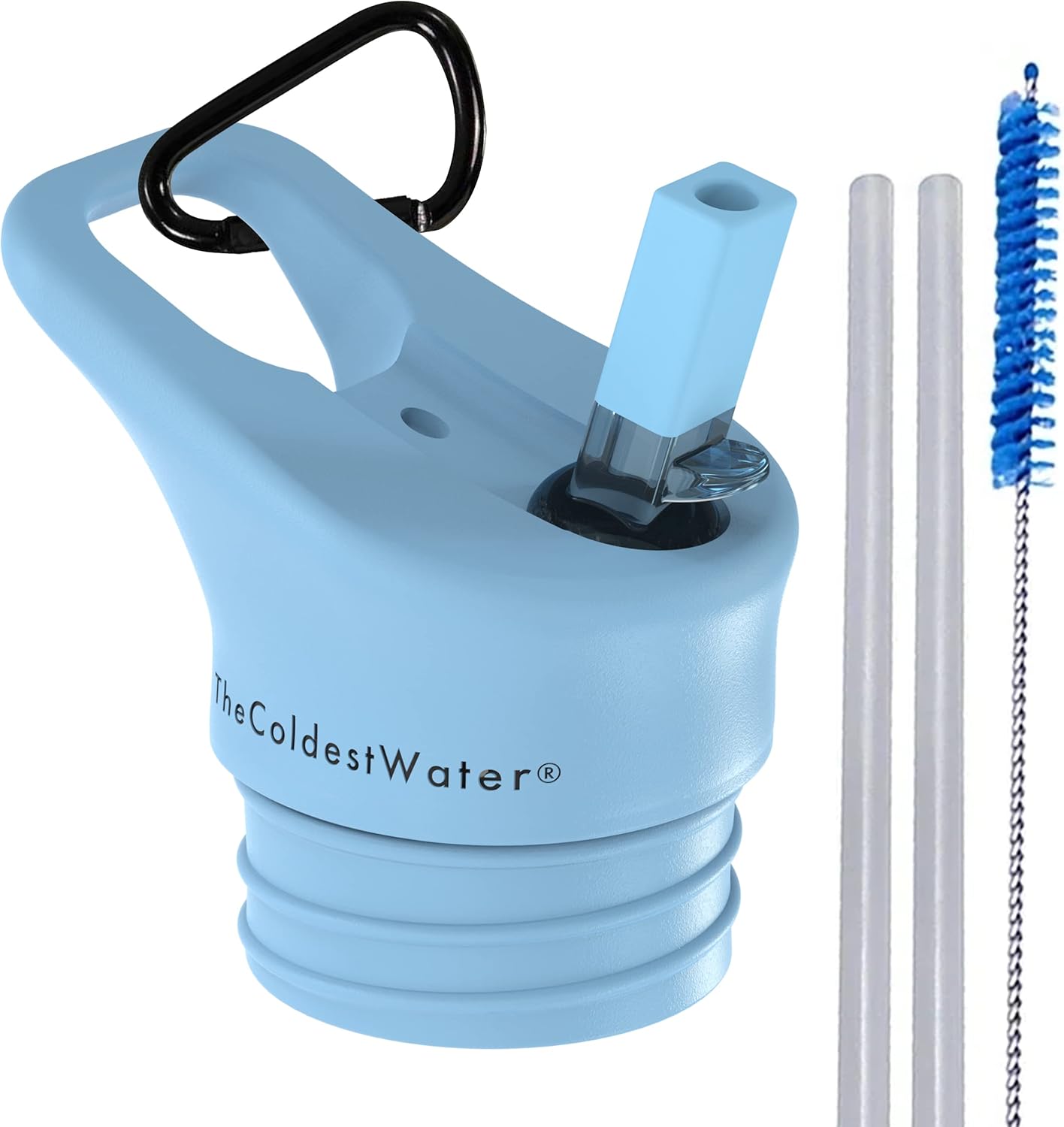 The Coldest Water Insulated Standard Mouth Size 2.0 - Hydro Sports Straw Cap Flip Top Lid - Multi-Compatible with Standard Flask Mouth Size Stainless Steel Water Bottles