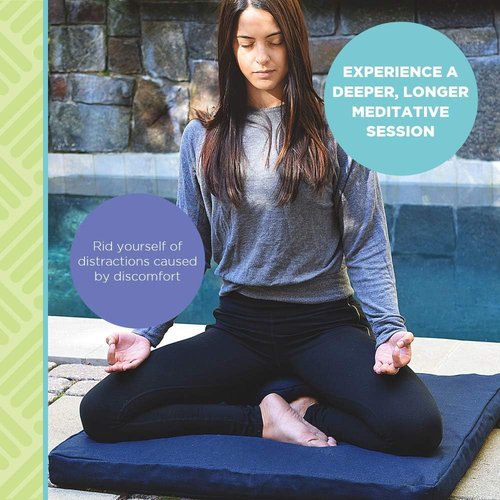 BEAN PRODUCTS Zafu Meditation Pillows for Sitting on Floor, Yoga Cushion, Cotton/Buckwheat fill Yoga Pillow, Zafu Meditation Cushion, Zen Kneeling Prayer Pad- MADE IN USA - 14"x18" Oval - ORCHID