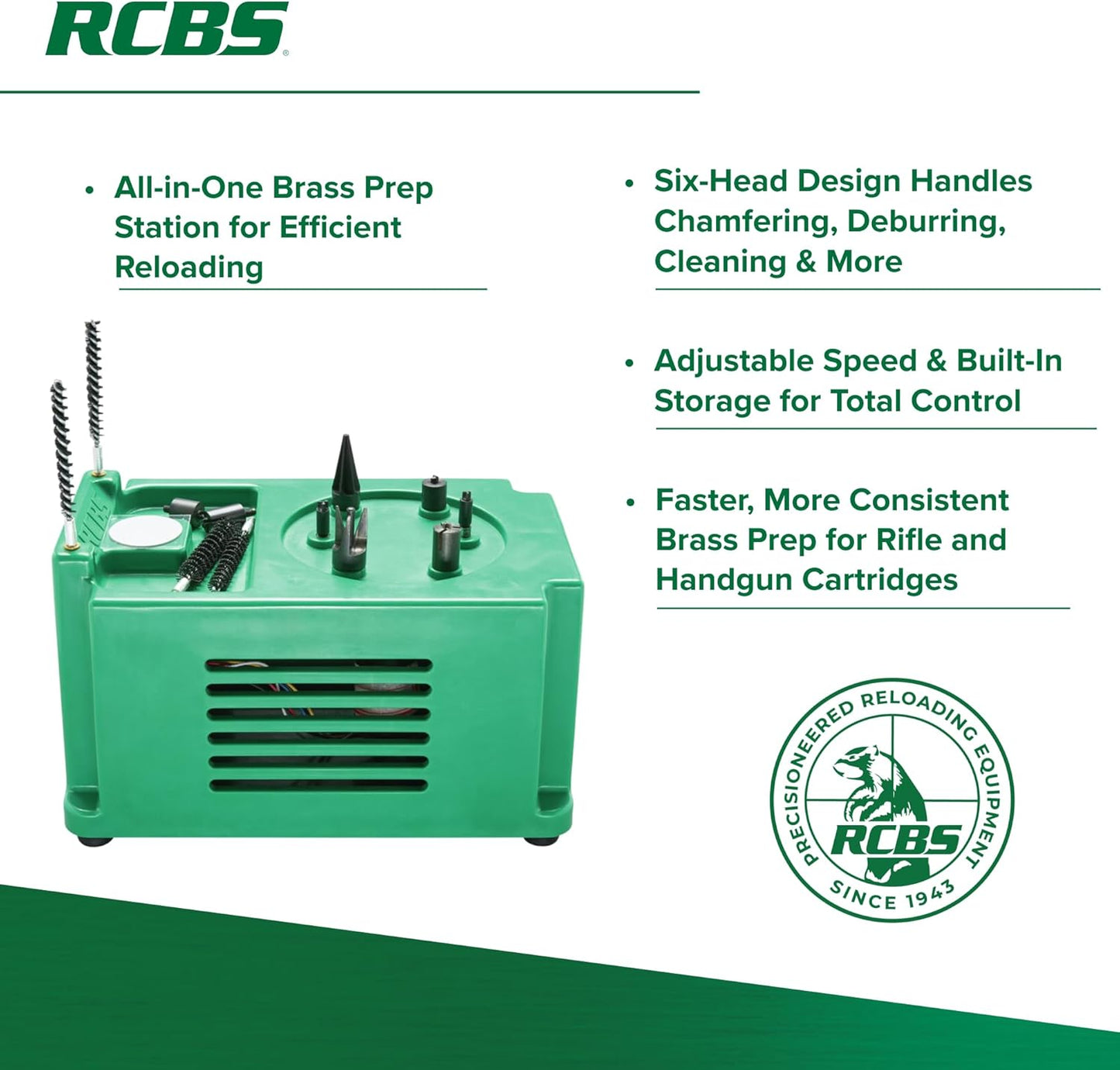 RCBS 90390 120-240 VAC Brass Boss (Us EU Aus UK) Trim Mate Case Prep Centers
