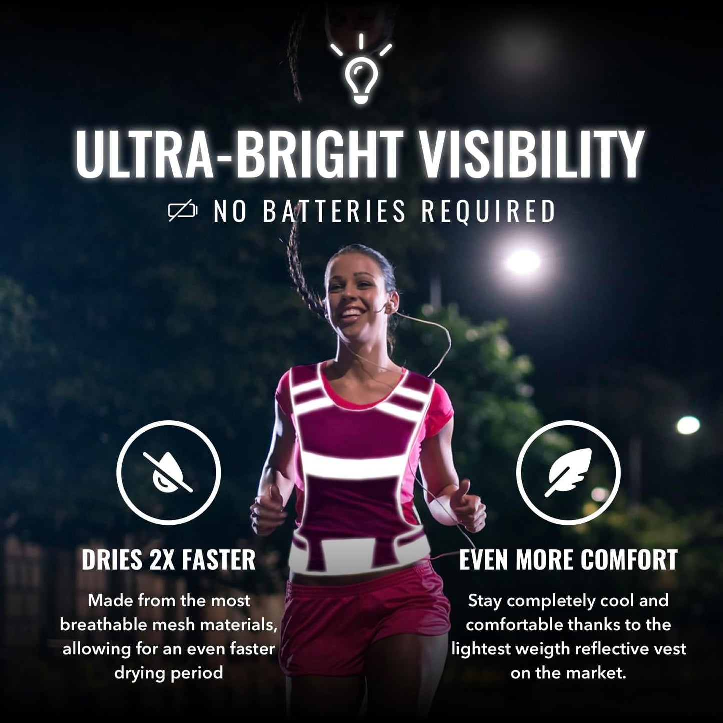 Mesh Reflective Vest with Inside Pocket - High Visibility Reflective Running Safety Vest Straps for Men Women & Kids