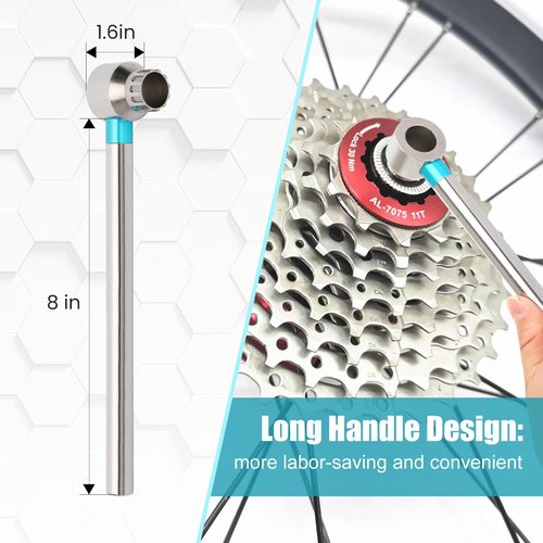 P Polerden FR-5.2H-Upgraded Cassette Removal Tool, one-Piece Cassette Grommet Tool, Cassette Tool with Handle, Compatible with Shi-Mano, SR-AM, Sun-Race, Sun-Tour, Chris King Suitable for Cyclists