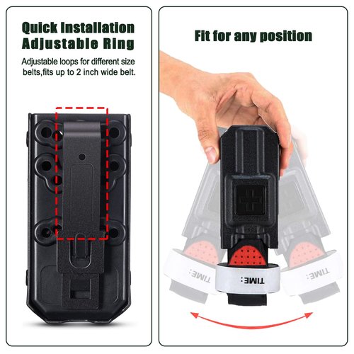 XINCA 2 Pack Tourniquet Holder - Tourniquet Case for Generation 7 C-A-T Tourniquet, Belt Tourniquet Pouch Storage Box Tourniquet Carrier for Outdoor Hunting (Tourniquet Not Included) (Black)