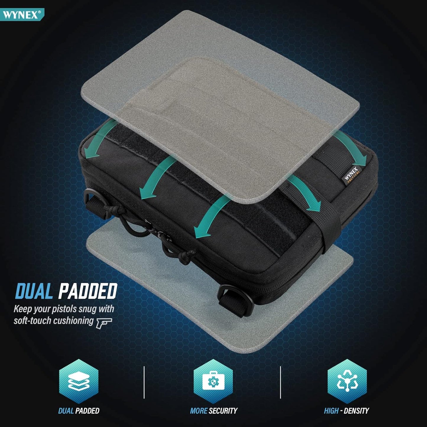 WYNEX Tactical Admin Molle Pouch, Medical EDC EMT Utility Bag Shell Design Attachment Pouches 1000D Nylon Hiking Belt Bags