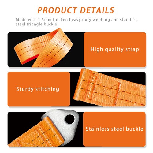 WRIST FIGHT Heavy-Duty Arm Wrestling Training Strap for Pronation Strength with Stainless Steel Buckle and Carabiner – Wrist and Grip Strengthener (Orange)