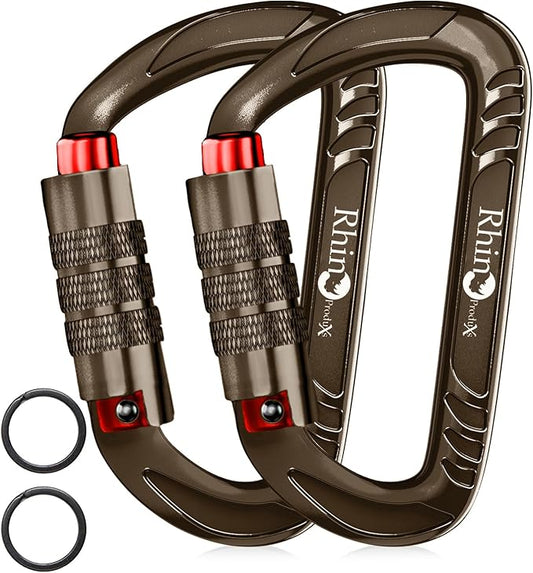 12kN (2697 lbs) Heavy Duty, Locking, Auto Locking, Wiregate Carabiner Clips, for Securing Pets, Outdoor, Camping, Hiking, Hammock, Dog Leash Harness, Keychains