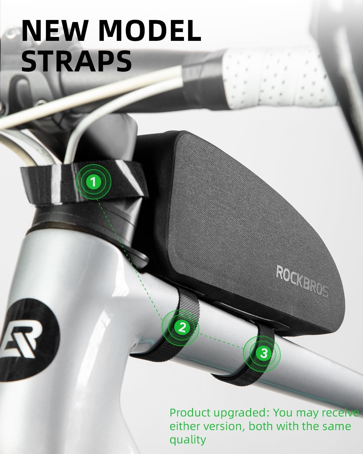 ROCKBROS Bike Top Tube Bag Bicycle Front Frame Bag Waterproof Bike Pouch Pack/Phone Bag Cycling Accessories Pouch for Mountain Road Bike Medium