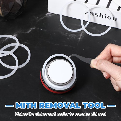 6pcs Gasket Replacement Silicone Lid Replacement Water Bottle Gasket Replacement with Tweezers for Hydroflask Hydro Flask Wide Mouth Lid Water Bottles Leak Proof O Ring Seal Ring 2.2inch