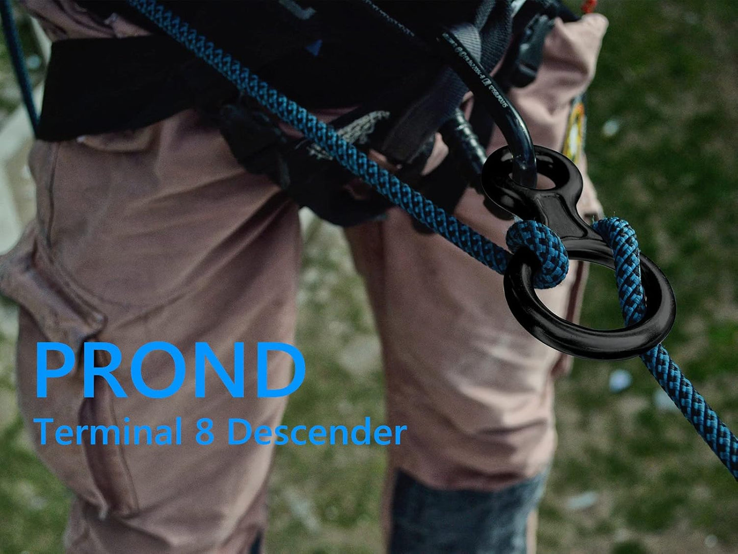 PROND Terminal 8 Descender, Climb Aluminum Figure 8 Descender Rigging Plate Heavy Duty, 35KN Aluminum Alloy Descender for Outdoor Climbing Rappel Gear Downhill Ring Equipment and Belay Device