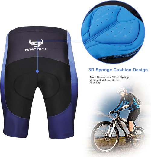 Men's Cycling Jersey Set - Reflective Quick-Dry Biking Shirt and 3D Padded Cycling Bike Shorts
