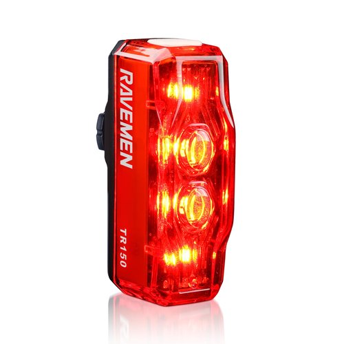 RAVEMEN TR150 Bike Tail Light, 280° Visible Bike Rear Light with Brake Detection and Auto On Off Feature