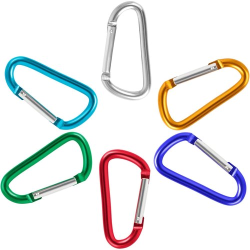 1PCS Carabiner Clip, 3" Aluminum Clips D Ring Shape Carabiner Heavy Duty Carabiner, Key Chain with Ring Keychain Hook Carabiner,Accessory and Keychain Carabiners (Green)