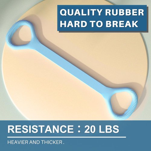 LEZER Figure 8 Resistance Band, Fitness Elastic Rope, Execrise Workout for Arm, Back, Chest and Shoulder, Yoga, Pilates, Stretching, Physical Therapy Equipment, Blue