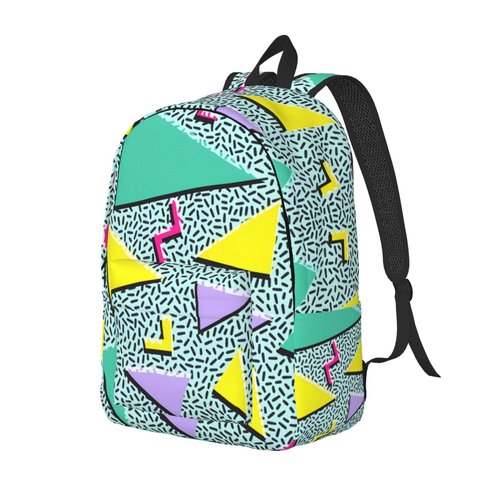 GVGOAGL Retro 80s 90s 80'S 90'S Fashion Backpack for Girls Boys Women Lightweight Canvas Bookbag Casual Daypack for Travel Outdoor Camping, 15 Inches