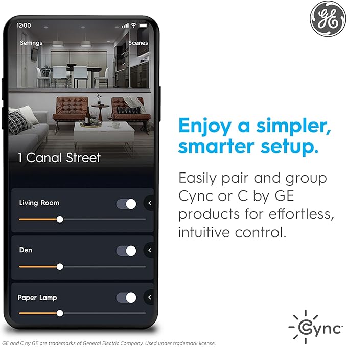 Cync GE BR30 LED Smart Light Bulbs, Indoor Floodlight Bulb, Color Changing Room Decor, WiFi Lights, Compatible with Alexa and Google Home, Matter Compatible (4 Pack)