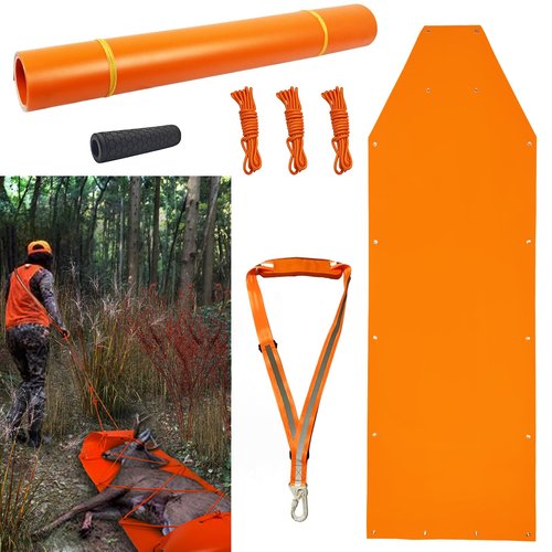 Vecacosic 1.2MM Thickened Deer Drag Sled Tear-Resistant Deer Dragging Sled Game Hauler for Hunting with Odocoileus virginianus Drag Harness and Handle, Save Effort Hunting Gear Accessories
