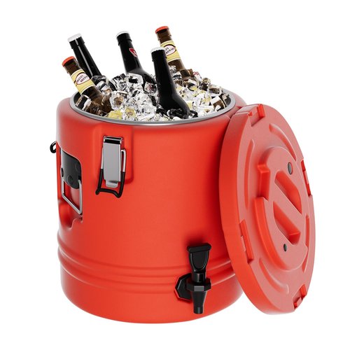 Nisorpa 5.3 Gallon Insulated Beverage Cooler 304 Stainless Steel Water Dispenser with Spout Portable Hot and Cold Outdoor Cooler Jug for Camping Party Outdoors