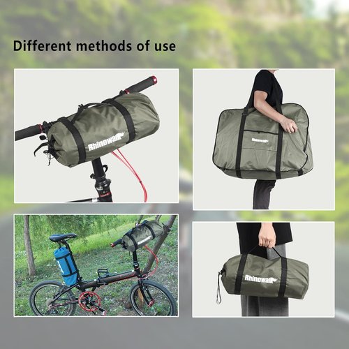CamGo 20 Inch Folding Bike Bag - Waterproof Bicycle Travel Case Outdoors Bike Transport Bag for Cars Train Air Travel (Black, 20 inch)