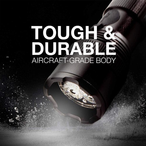 Energizer TAC-R 700 LED Tactical Flashlight, Bright Rechargeable Flashlight for Emergencies and Camping Gear, Water Resistant EDC Flashlight, USB Cable Included, Pack of 1