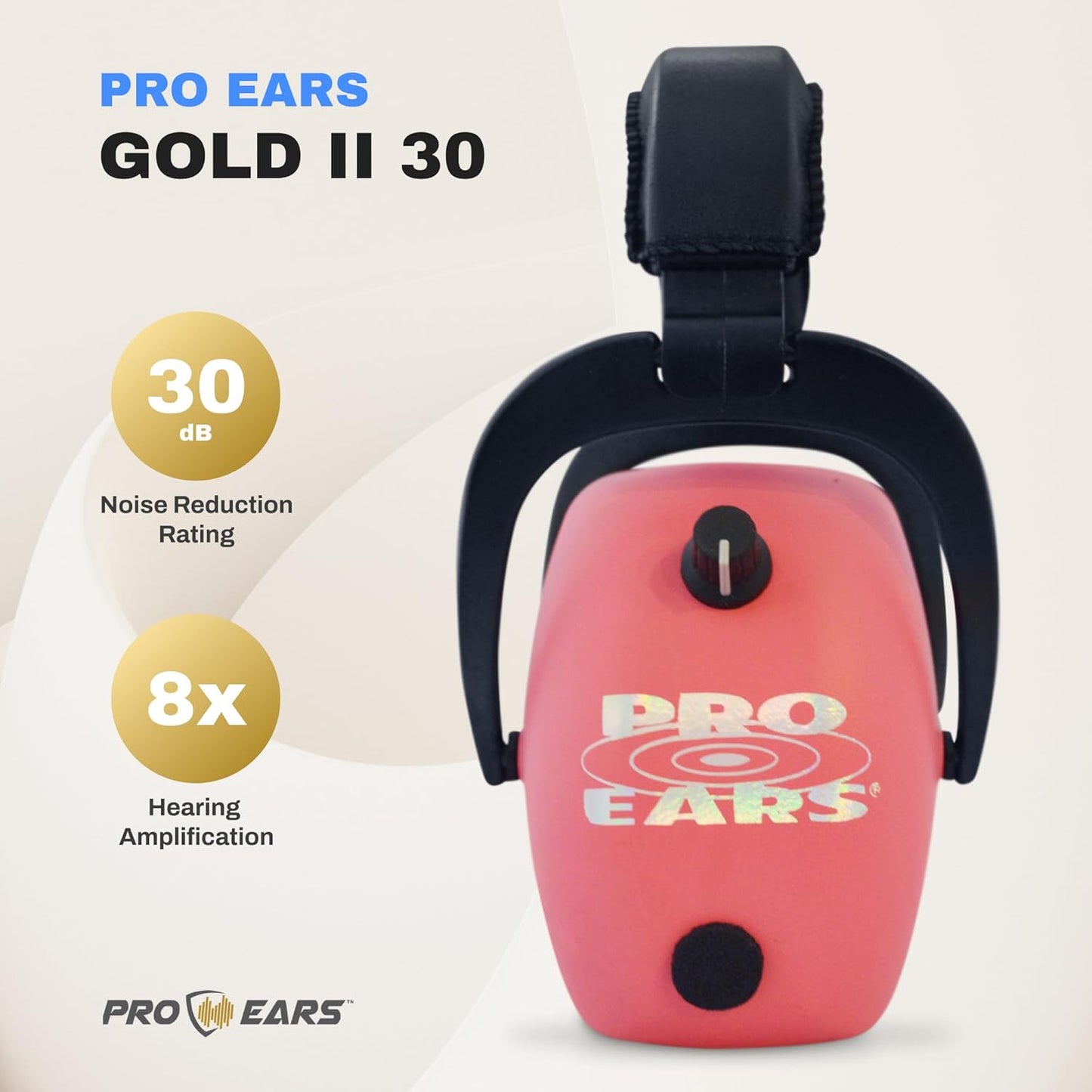 Pro Ears Gold II 30 Electronic Hearing Protection, Military Grade Tactical Ear Muffs, NRR 30 DB