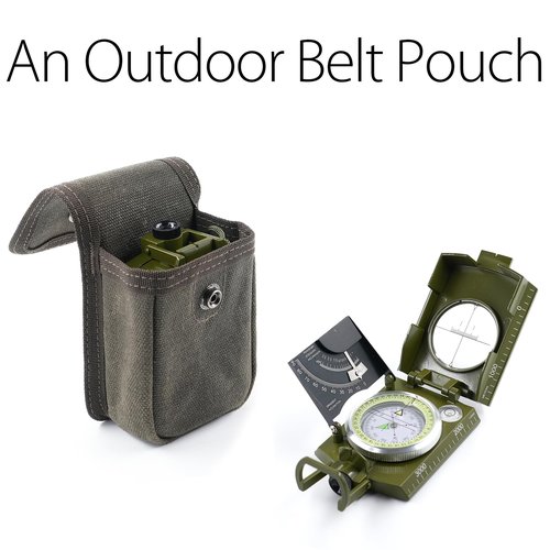 diodrio EDC Belt Pouch for Men Women, Small Utility Holster Pouch with Belt Loop for Hiking, Fishing, Camping, Snap Closure, Classic Waxed Canvas, Olive Small